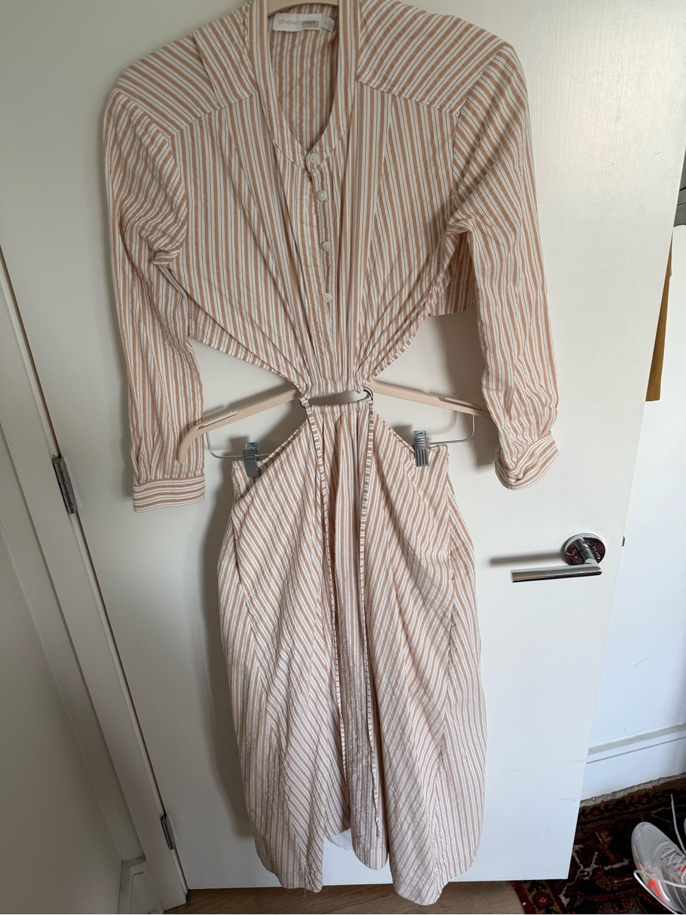 Jonathan Simkhai Janet Open Back Shirt Dress - Picture 4 of 6